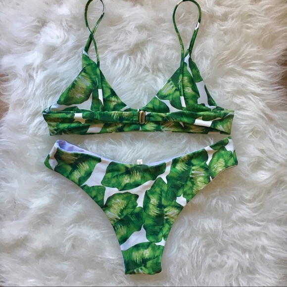 Tropical Palm Miami Beach Bikini 2 Piece Set - Picture 3 of 8